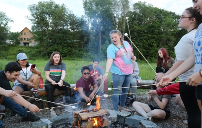 High school students from New Hampshire and Vermont take part in the Summer Enrichment at Dartmouth (SEAD) program and visit the Dartmouth Organic Farm.