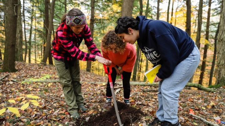 Video of students in the Hubbard Brook Experimental Forest