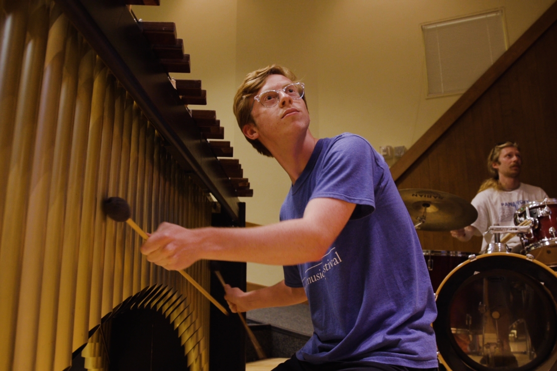 Chase Harvey playing an instrument