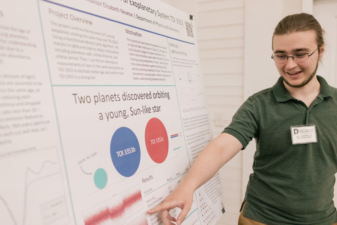 Jack Duranceau ’23 exhibits his senior honors thesis