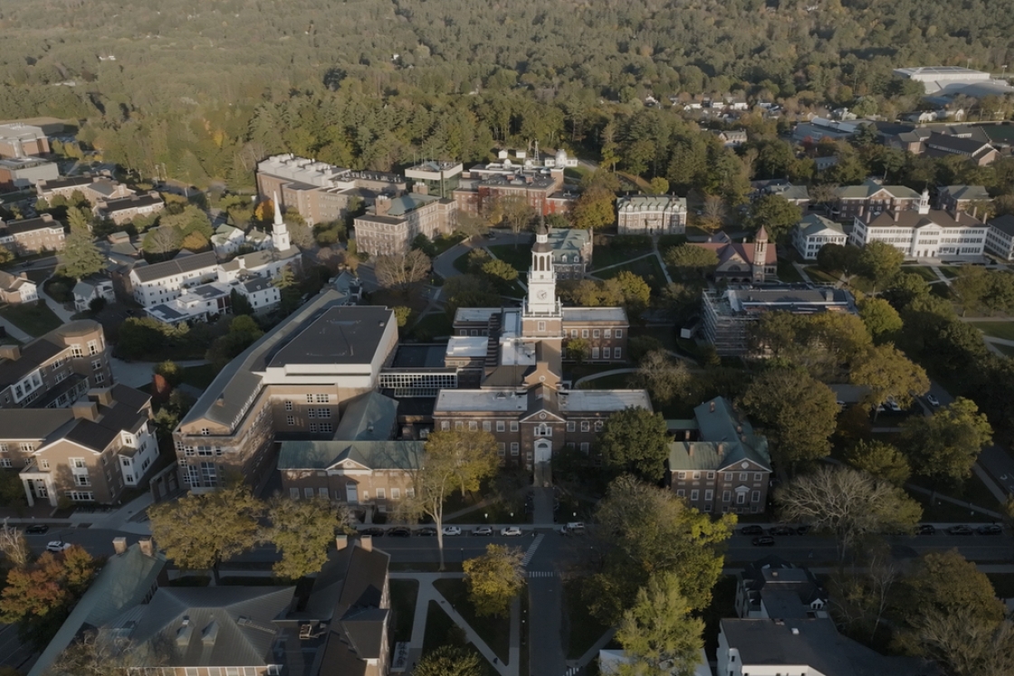 Aerial of Dartmouth campus