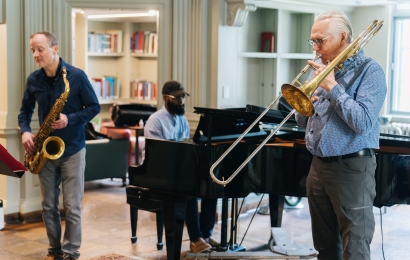 Faculty members playing Jazz