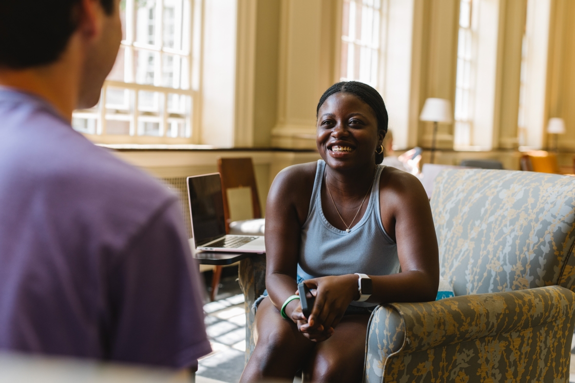 Damola Olorunfem and Felix Feldman talking