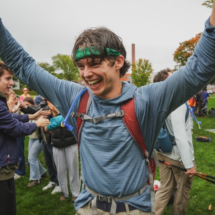Student celebrates finishing The 50