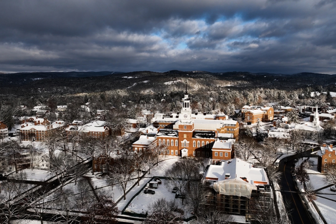 Dartmouth campus in winter
