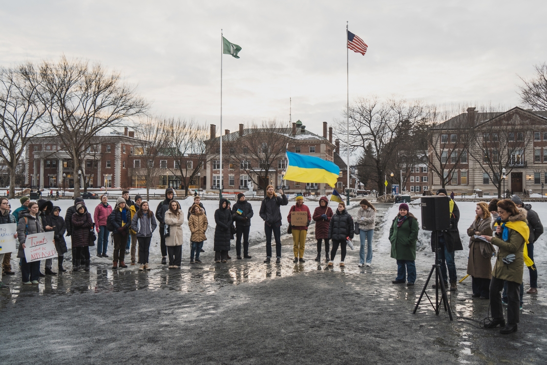 Dartmouth Student Alliance for Ukraine, Stand for Ukraine Vigil marks three years of Ukraine's resistance