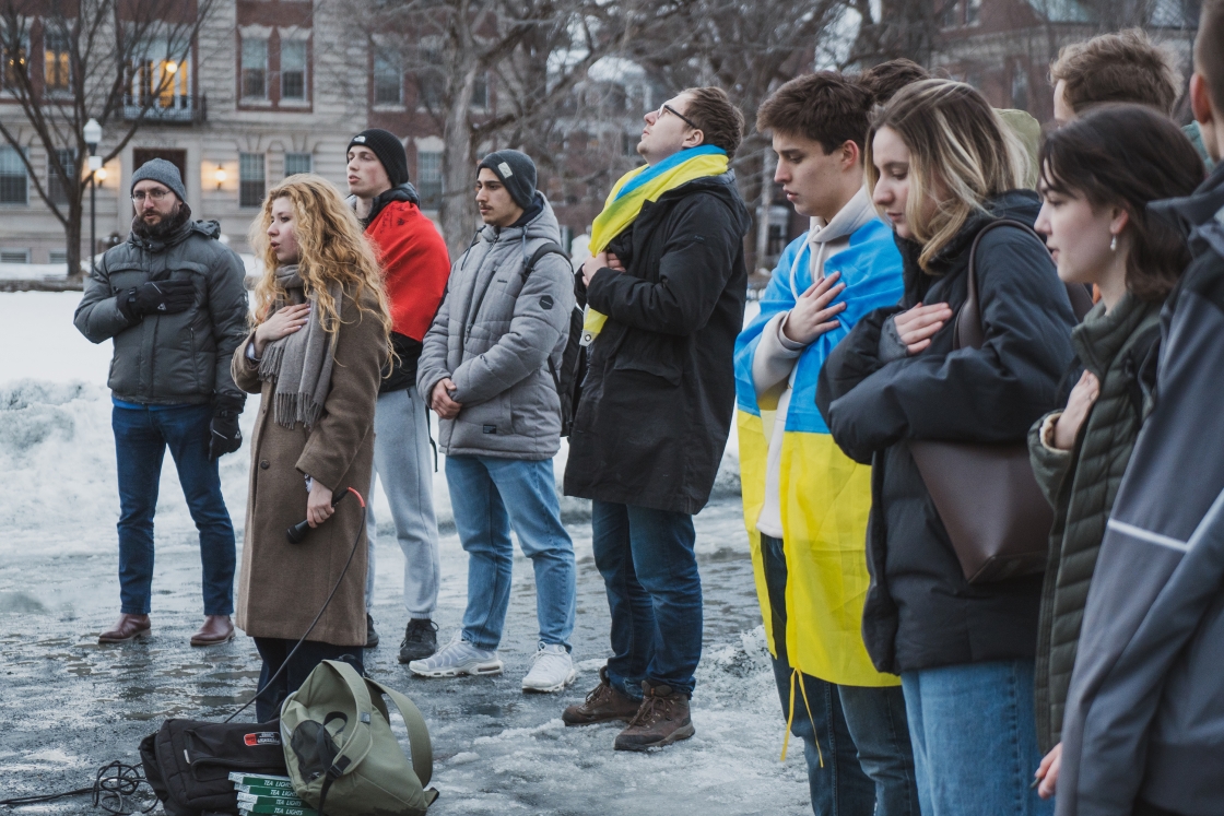 Dartmouth Student Alliance for Ukraine, Stand for Ukraine Vigil marks three years of Ukraine's resistance