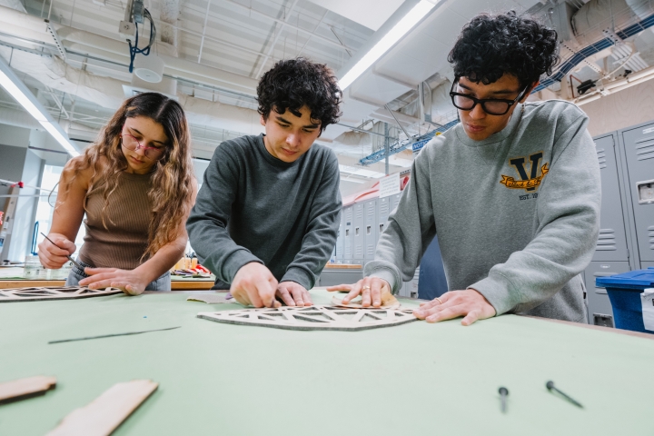Noeemi Mesropian '26, Sam Cramer '27, Ryan Gonzalez '26