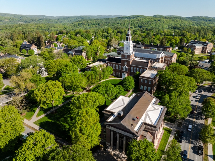 Aerial of Dartmouth campus