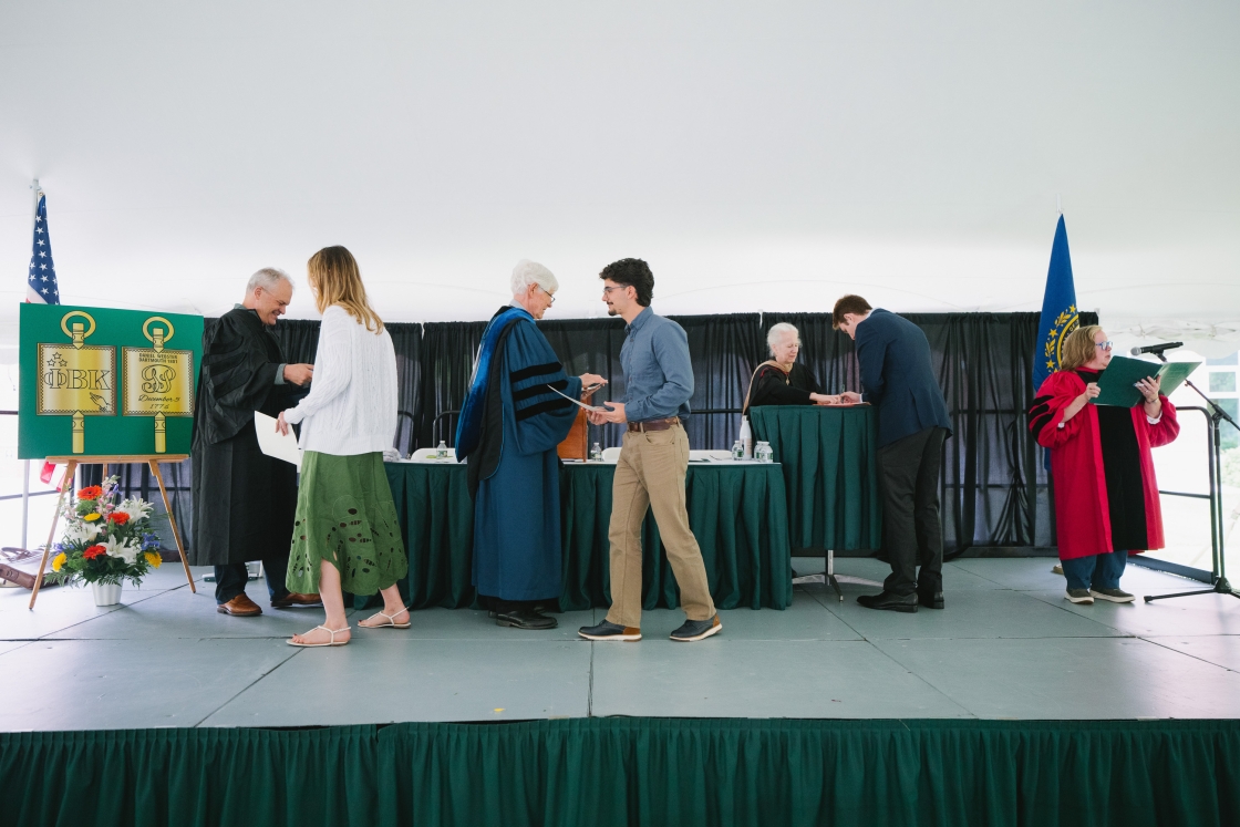 Phi Beta Kappa inductees signing the roster
