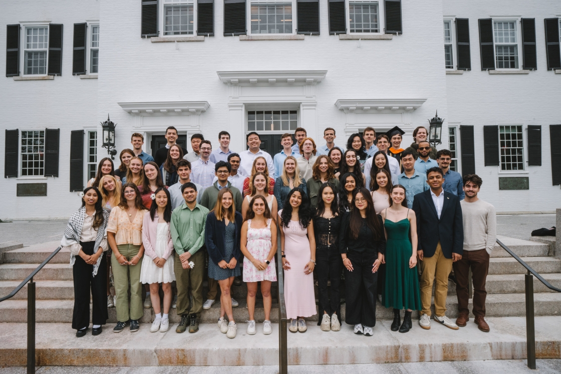 2025 valedictorians and salutatorians at Dartmouth Hall