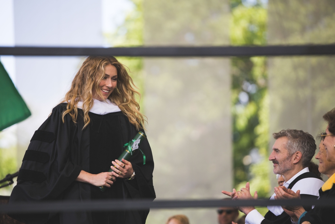 Mikaela Shiffrin receives her honorary degree