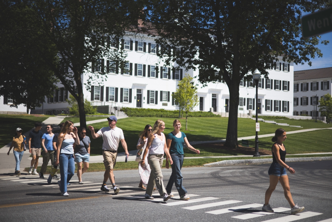 Students on an admission tour