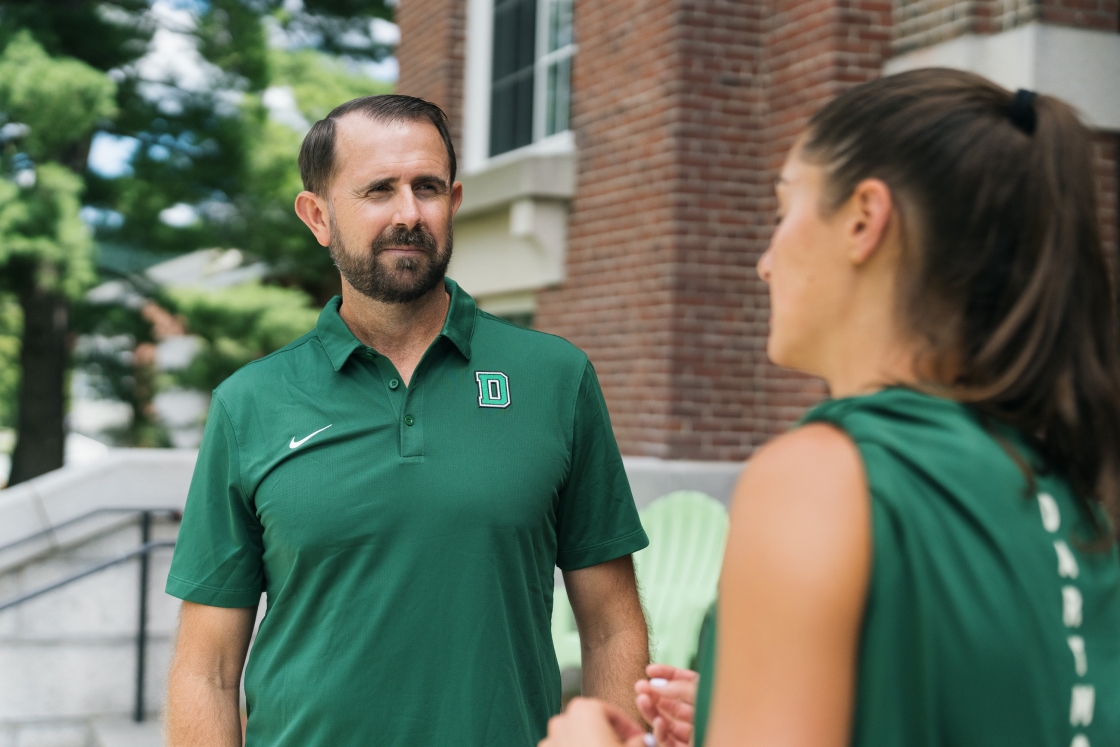 Duncan Simpson talking with Emma Symon