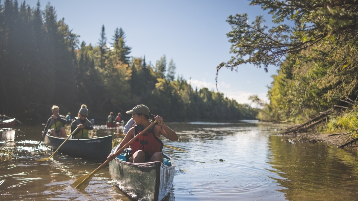 Students Canoe in the Second College Grant