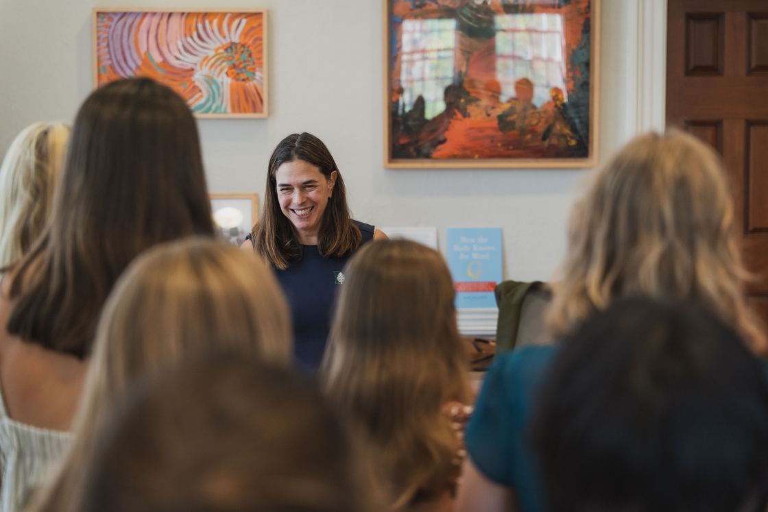 Sian Leah Beilock with students