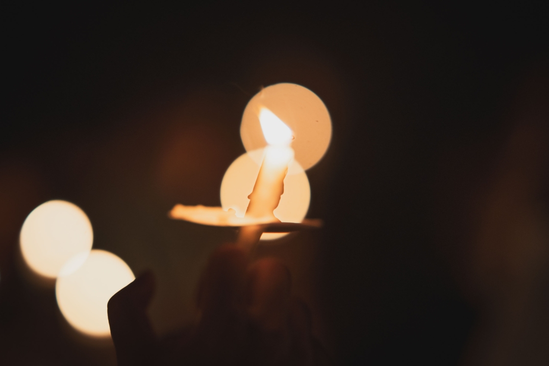 A candle at the Twilight Ceremony