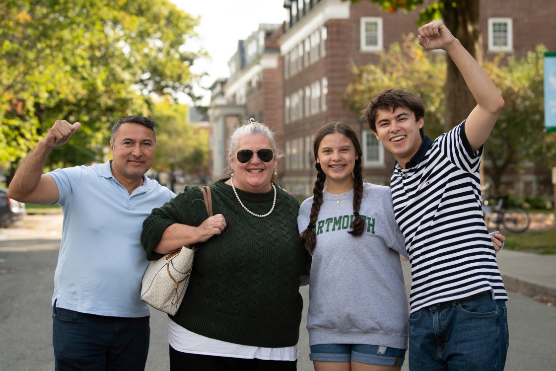 Family posing for a group photo