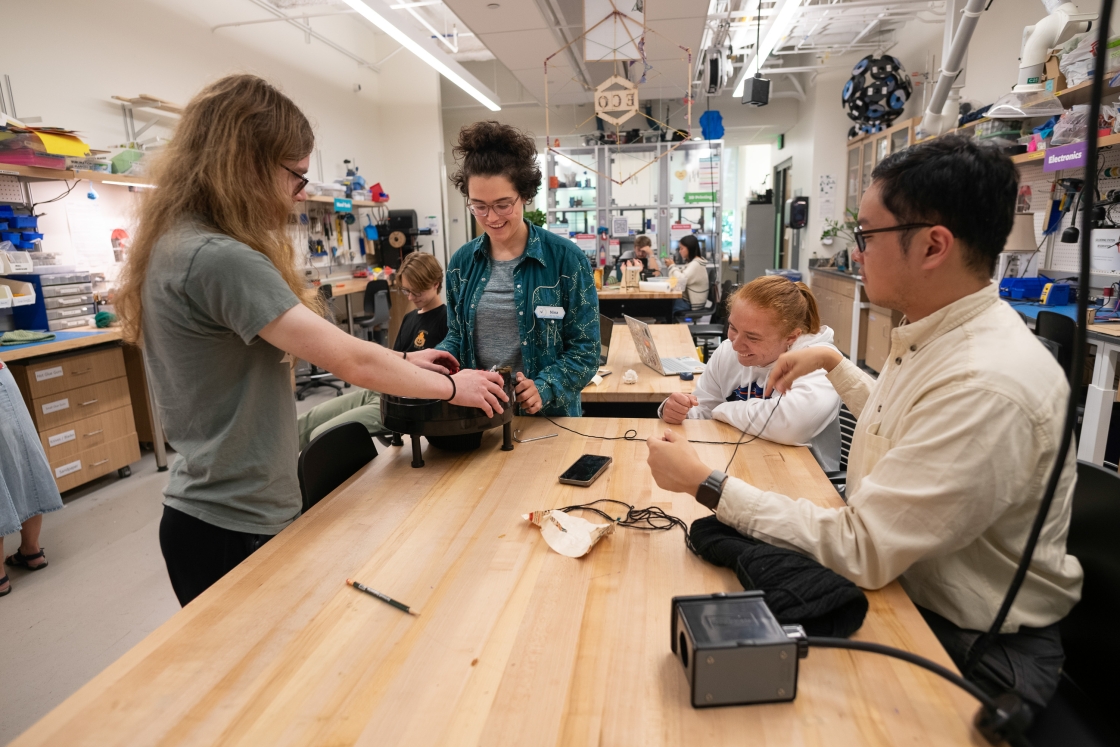 Students working on a project