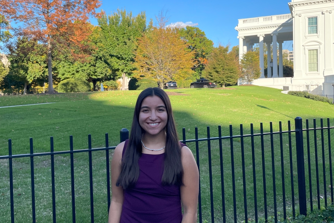 Jessica Chiriboga outside of the White House