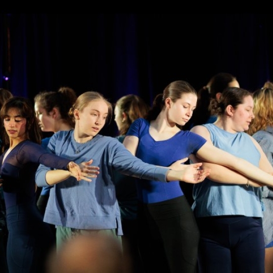 Dance ensemble performing