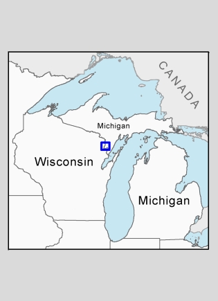 A map showcasing the archaeological site