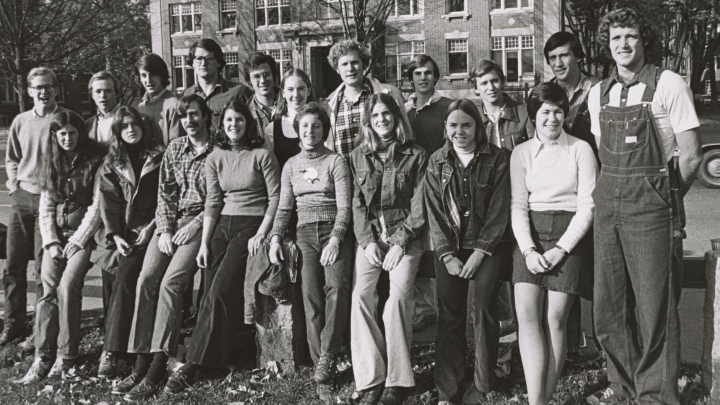 Fire and Skoal club posing together