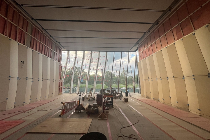 Jack 1953 and Mac 2011 Morris Recital Hall under construction