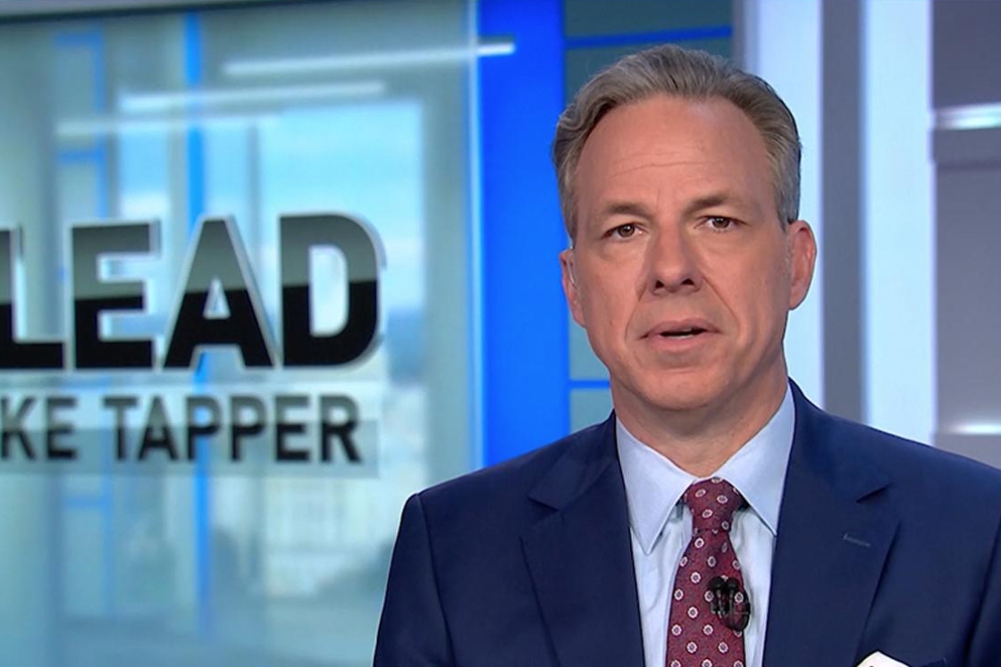 Jake Tapper on the set of The Lead
