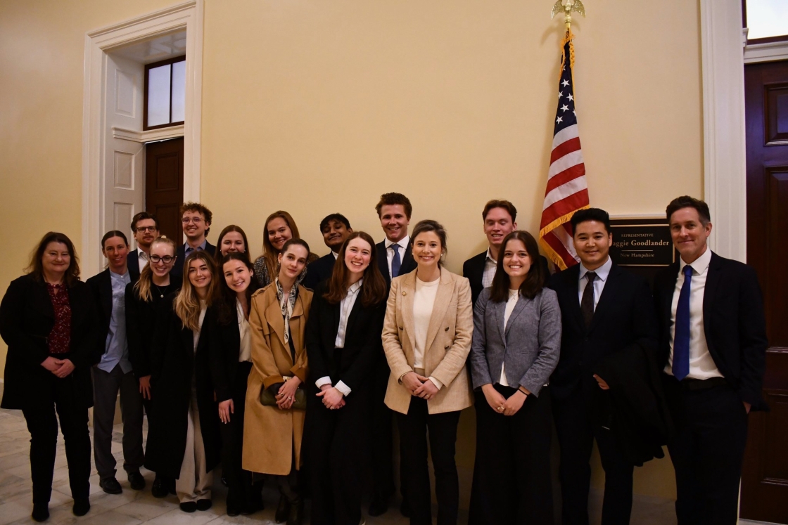 War &amp; Peace Fellows standing with Maggie Goodlander