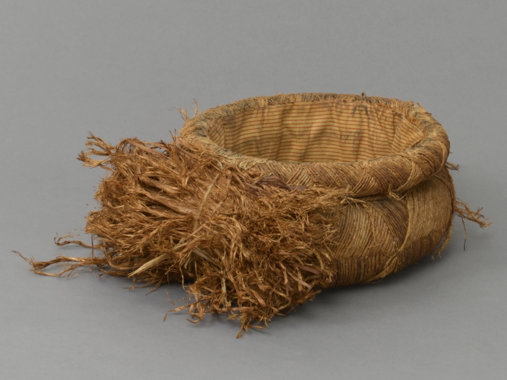 A cedar bark headdress