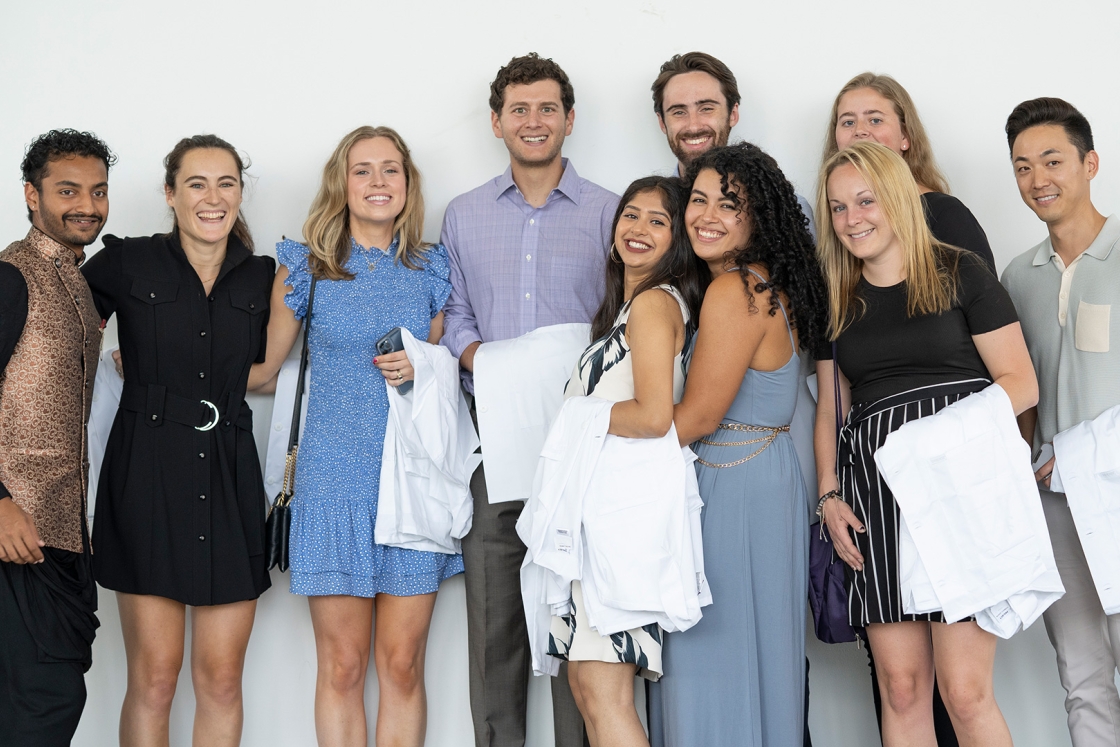 Geisel students celebrate the white coat ceremony