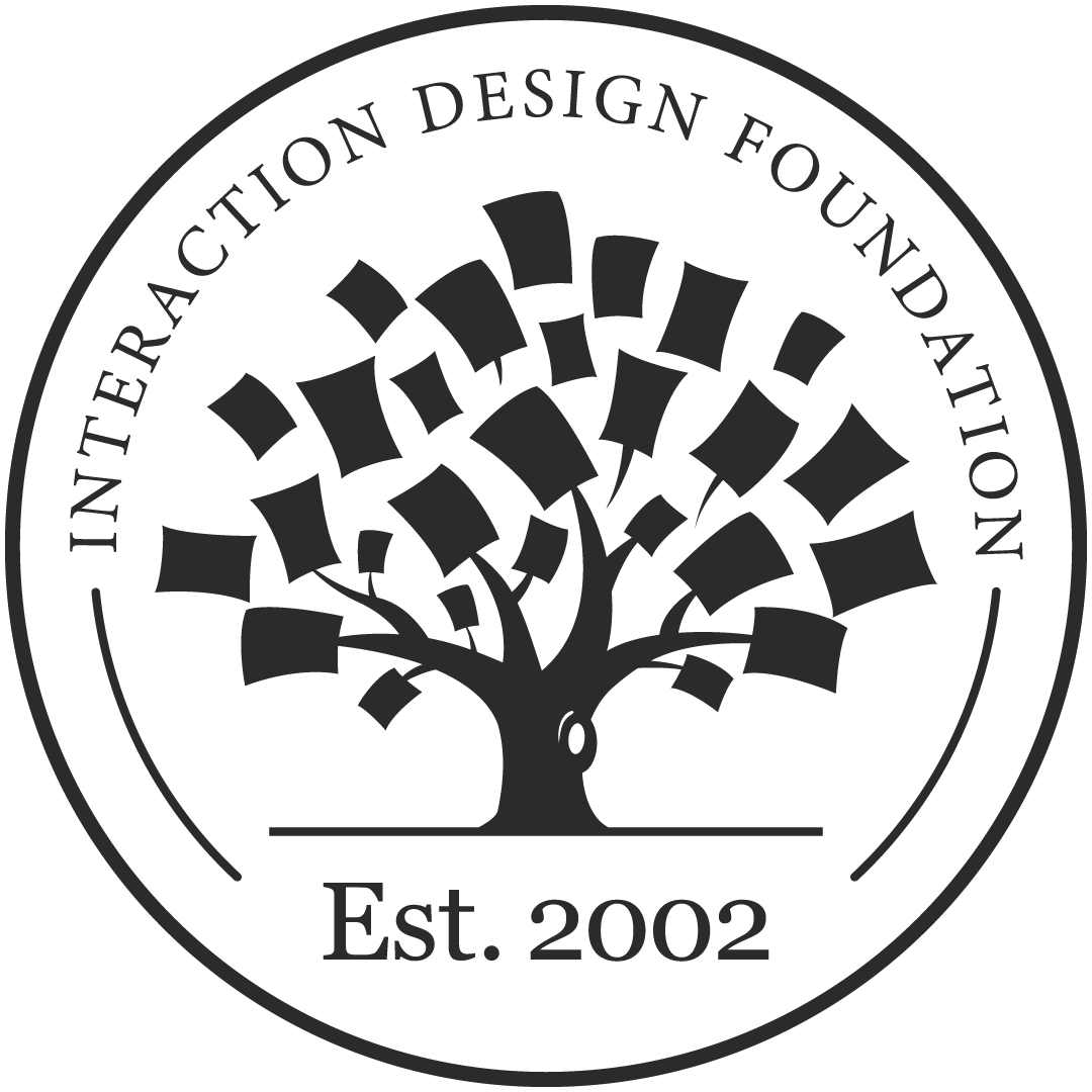 IxDF Interaction Design Foundation Logo Mark with "Est. 2002" and an image of a tree