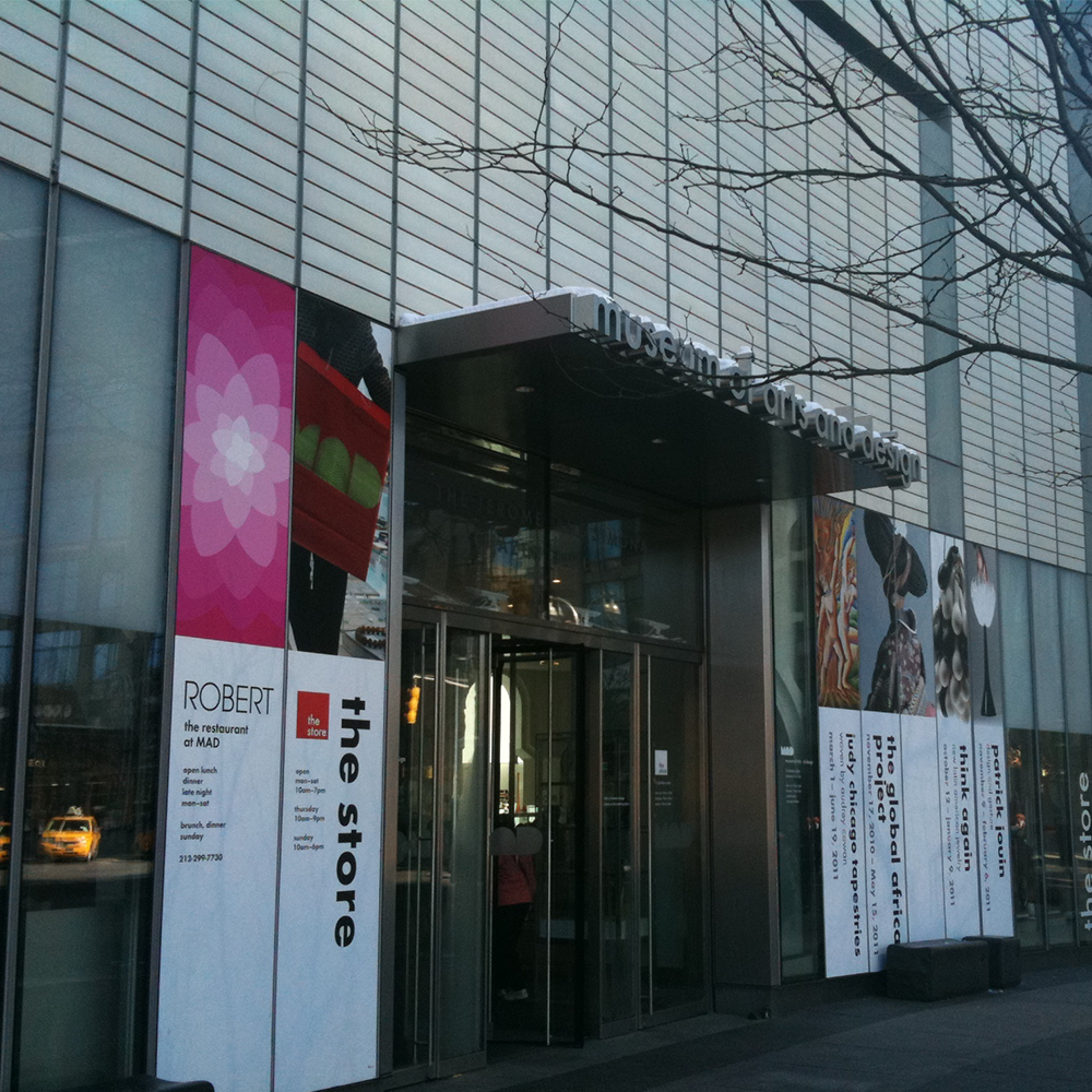 Museum of Arts and Design in New York City Photo of entrance to Museum of Arts and Design in New York City